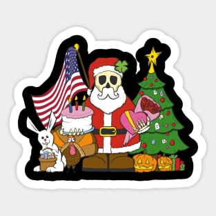 Confused Holidays Sticker